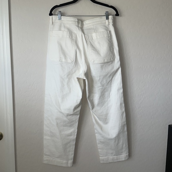 EVERLANE The Straight-Leg Crop Sz 12 Regular in Bone Cream Stretch cropped. - Picture 6 of 15
